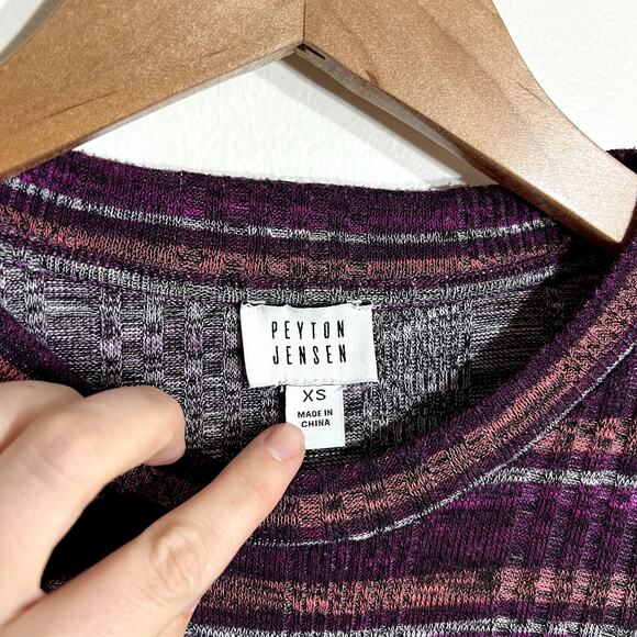 Peyton Jensen Purple Striped Long Sleeve LAST CALL - Picture 3 of 5